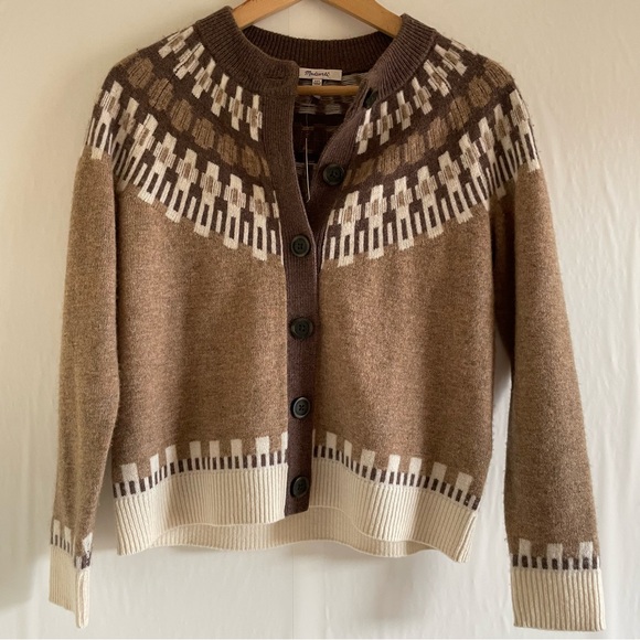 Madewell Fair Isle Frankfurt Oversized Cardigan Size XXS - Picture 5 of 9